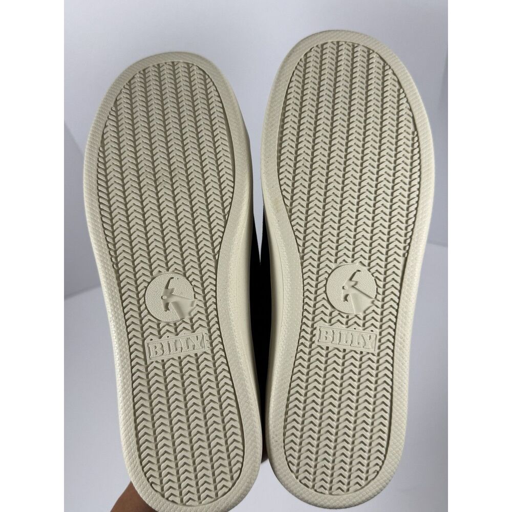 NEW BILLY Footwear Sneaker II Lace-Up Low Top Zip-On Canvas Sporty Black White 7 - Picture 8 of 11